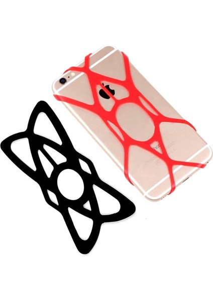 2 Adet Siyah Stil Bisiklet Motosiklet Telefon Bağlantı Tether - x Web Grip Silikon Cep Telefonu Tutucu Band - Evrensel Elastik Kauçuk Güvenlik Kayışı (Yurt Dışından) modelleri