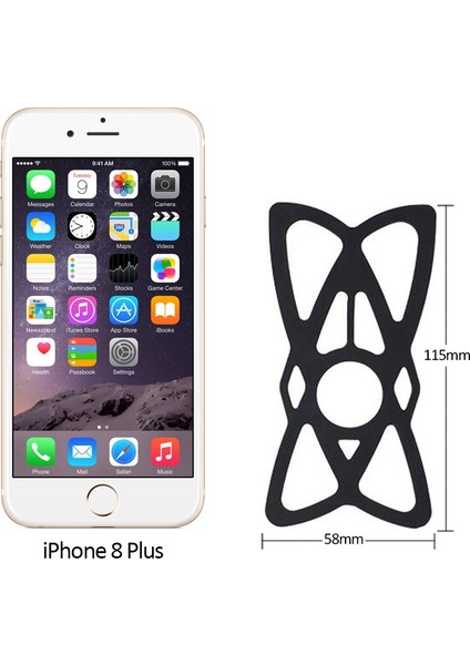 2 Adet Siyah Stil Bisiklet Motosiklet Telefon Bağlantı Tether - x Web Grip Silikon Cep Telefonu Tutucu Band - Evrensel Elastik Kauçuk Güvenlik Kayışı (Yurt Dışından) fırsatları