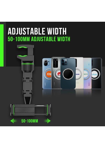 Diğer Stil Araç Telefonu Tutucu Çok Fonksiyonlu 360 Derece Dönebilen Oto Dikiz Aynası Koltuk Asılı Klip Braketi Cep Telefonu Tutucu Araba Için (Yurt Dışından) fırsatları