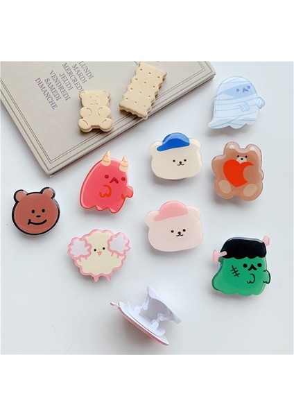 No.14 Tarzı Karikatür Sevimli Hayalet Epoksi Katlanabilir Cep Telefonu Uzatma Çerçevesi Parmak Standı Telefon Standı Lüks Evrensel Telefon Tutma Soketi (Yurt Dışından) fırsatları