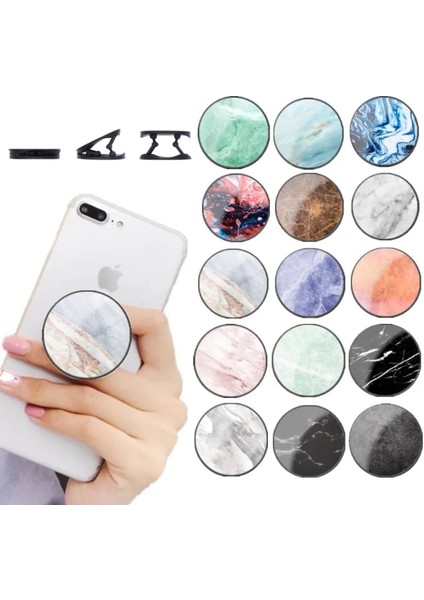 No.15 Tarzı Parlak Popüler Mermer Genişleyen Telefon Standı Kavrama Parmak Yüzük Desteği Düşme Önleyici Yuvarlak Katlanabilir Evrensel Cep Telefonu Tutucu (Yurt Dışından) fiyatları