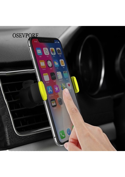 Siyah Stil Evrensel Araç Telefonu Tutucu Standı Hava Firar Montaj Klipsi Tutucu Derecen iPhone Desteği 4-Tand Araba Sabit Braketi (Yurt Dışından) fiyatları