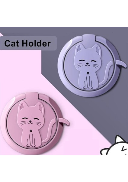 H Tarzı Daire Kedi Sıvı Hissediyorum Mobil Parmak Yüzük Telefon Standı Tutucu Araba Braketi Telefon Tutucu Standı iPhone Tüm Telefon Için Suporte Celular (Yurt Dışından) fiyatları