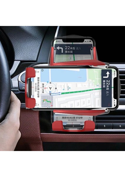 Kırmızı Stil Araba Kablosuz Şarj Cihazı Tutucu Kablosuz Şarj Standı Şarj Cihazı Otomatik Kızılötesi Sensör Araba Montaj Havalandırmasında LED Cep Telefonu Tutacağı (Yurt Dışından)