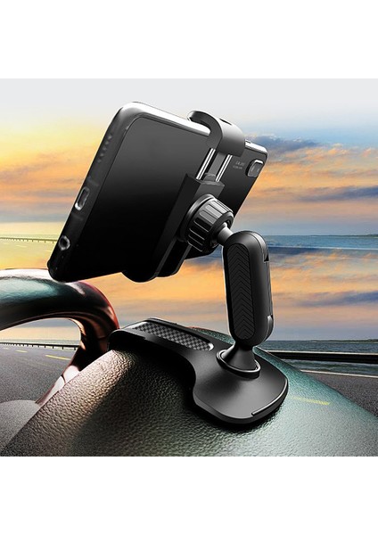 Siyah Stil Araba Panosu Cep Telefonu Tutucu Oto Gps Standı Klipsi Evrensel Cep Telefonu Gps Desteği Klip Braketi Dönebilen Araç Montaj Standı (Yurt Dışından) fırsatları