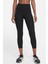 Fast Dri Fit Crop Leggings Black Kısa Crop Çok Cepli Toparlayıcı Tayt Siyah 1