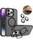 iPhone 15 Pro Max Kılıf + Lens Koruyucu Magsafe ve Stant Özellikli Arkası Mat Sert Pc Leke Yapmaz 1
