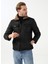 Mono Yaka Slim Fit Kapitone Siyah Erkek Mont MN2008700287 1