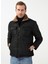 Mono Yaka Slim Fit Kapitone Siyah Erkek Mont MN2008700287 3