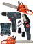 3'lü Set 9 Hp Benzinli Odun Ağaç Kesme Hızar Motoru- 58VF Şarjlı Dal Budama Şarjlı Matkap Vidalama 1