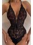 Fancy&dancy Kadın Bacak Arası Açık Dantel Tül Babydoll - Çapraz Askı Detaylı Şık Gecelik - Tek Parça Iç Çamaşırı Bodysuit - 7300 3