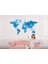 Mavi Ingilizce Dünya Haritası Duvar Kağıdı -1051 3
