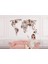 Kahve Coffee Temalı Dünya Haritası Dekoratif Duvar KAĞIDI-1087 3