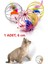 Tineke Kafesli Renkli Fareli Kedi Köpek Oyun Topu 6 cm 3