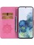Samsung Galaxy S23+ Rhinestone Dekor Anti-Drop Telefon Kapağı, Baskı Baykuş Çiçek Deseni Stand Cüzdan Deri Kılıf (Yurt Dışından) 2
