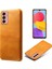 Samsung Galaxy M13 4g Cep Telefonu Kapağı Için, Dalgalı Buzağı Anti-Drop Dokulu Pu Deri Kaplamalı Pc Telefon Vaka-Orange (Yurt Dışından) 2