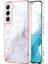 Samsung Galaxy S23+ Imd Mermer Desen Anti-Çizelge Anti Tele Kılıfı Elektraplatma Çerçevesi Tpu Cover-White 006 (Yurt Dışından) 1