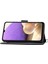 Samsung Galaxy A32 5G/M32 5g Baskılı Çiçekler Anti-Fall Anti-Fall Telefon Kılıfı Cilt Doku Pu Deri Cüzdan Stand Çok Kart Yuvası Akıllı Telefon Kapağı Iki Kayış-Siyah (Yurt Dışından) 2