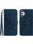 Samsung Galaxy A32 4g (Ab Versiyonu) HT04 Cilt Dokunuşlu Pu Deri Tam Koruma Cüzdan Kılıfı Baskılı Ayçiçeği Ayarlanabilir Stand Kapağı El Strap-Dark Mavi (Yurt Dışından) 1