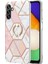Samsung Galaxy A54 5g Için Tpu Kılıfı, Elektrapan Birleştirme Mermer Deseni Imd Telefon Kapağı Halka Kickstand-Pink/beyaz (Yurt Dışından) 2