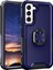 Samsung Galaxy S22 5g Pc+Silikon Için 3-1 Arada Koruyucu Kılıf Dönebilir Yüzük Kickstand Telefon Damla Geçirmez Kapak Navy Blue (Yurt Dışından) 1