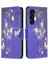 Samsung Galaxy S23+ Pu Deri Cüzdan Kılıfı Manyetik Kapatma Baskılı Desen Stand Flip Folio Telefon Kapak-Melez Kelebekleri (Yurt Dışından) 1
