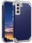 Samsung Galaxy S22 Için 5g Damla Geçirmez 3-1 Arada Silikon+Pc Telefon Kılıfı Kalınlaştırılmış Köşe Iyi Korunmuş Kapak-Navy Mavi (Yurt Dışından) 1