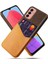Samsung Galaxy M13 Için Cep Telefonu Kılıfı M13 4g Kart Tutucu Tasarım Anti-Fall Bez Doku Telefon Kılıfı Pu Deri Kaplamalı Pc Kapak-Kahverengi (Yurt Dışından) 1