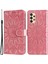 Samsung Galaxy A13 Için 4g Manyetik Cüzdan Kılıfı Pu Deri Ayçiçeği Strap-Pink ile Flip Folio Telefon Kapağı (Yurt Dışından) 1
