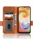 Samsung Galaxy A04 4g (164.4 x 76.3 x 9.1 Mm) Cüzdan Telefon Kılıfı Üçgen Deseni Baskılı Şok Geçirmez Kılıf Anti-Güz Pu Deri Stand Kapağı Kayış-Kahverengi (Yurt Dışından) 1