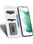 Samsung Galaxy S22+ 5g Shock Anayacı Dokusu Tocke Telefon Kapak Savaşı Tam Koruma Pu Deri Telefon Flip Cüzdan Kılıf Beyaz (Yurt Dışından) 1