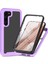 Samsung Galaxy S23 Için+3'ü 1 Arada Pc+Tpu+Pet Ekran Koruyucu Telefon Kılıfı Tam Koruma Bırakma Damalı Kapak Morası (Yurt Dışından) 1