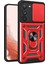 Samsung Galaxy S23+, Ring Kickstand Pc+Tpu Slayt Kamera Koruyucu-Kırmızı (Yurt Dışından) 1