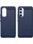 Samsung Galaxy A54 Için 5g Karbon Fiber Doku Yumru Geçirmez Tpu Koruyucu Telefon Kapağı Fırçalanmış Cep Telefonu Kasası Mavisi (Yurt Dışından) 2