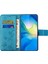 Samsung Galaxy A04 4g (164.4 x 76.3 x 9.1 MM)/M13 5g Kelebek Çiçek Baskılı Pu Deri Koruyucu Telefon Kapak Standı Kayış Mavisi ile Anti-Fall Telefon Cüzdan Kılıfı (Yurt Dışından) 1