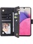 Samsung Galaxy A33 Için 5g Pu Deri Çoklu Kart Yuvaları Stand Kılıf Damgası Damalı Fermuar Cep Cüzdan Telefon Kapak Black (Yurt Dışından) 2