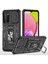 Samsung Galaxy A03S (165.8 x 75.9 x 9.1mm) (Abd Versiyonu) Zırh Serisi Şok Emici Hibrid Sert Pc Yumuşak Tpu Kasa Araba Montajı Kickstand Arka Kabuk Kamera Kapak-Siyah (Yurt Dışından) 1