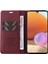 Samsung Galaxy A32 4g (Ab Versiyonu) Için, Tam Koruma Pu Deri Deri Telefon Cüzdan Kılıf Standı Manyetik Kapatma Koruyucu Koruyucu Anti-Good Flip Kapak Kırmızısı (Yurt Dışından) 2