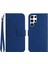 Samsung Galaxy S22 Ultra 5g Için Pu Deri Telefon Kılıfı, HT04 Baskılı Ayçiçeği Cilt Dokunma Standı Manyetik Kapanma Anti-Drop Telefon Cüzdan Kapağı Strap-Sapfire (Yurt Dışından) 1