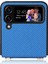 Samsung Galaxy Z Flip4 Için 5g Çizgiye Döküm Anti Dokuma Doku Doku Anti-Fall Deri Kaplamalı Pc Telefon Kılıfı (Yurt Dışından) 1