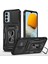 Samsung Galaxy M23 Için Zırh Serisi M23 5G/F23 5G/M13 4g Pc+Tpu Anti-Çizelge Telefon Kılıf Kamera Koruma Kickstand Şok Geçirmez Kapak Black (Yurt Dışından) 1
