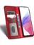 Samsung Galaxy A53 Için 5g 5g Grid Doku Pu Deri Deri Stand Cüzdan Kılıfı Manyetik Otomatik Obsorbed Folio Flip Telefon Kapak Kırmızısı (Yurt Dışından) 1