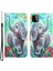Samsung Galaxy A22 5g (Ab Versiyonu) Desen Baskı Telefon Kılıfı Çapraz Doku Pu Deri Stand Cüzdan Tam Koruma Kapak-Elephant (Yurt Dışından) 1