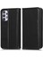 Samsung Galaxy A32 4g (Ab Versiyonu) Izgara Dokusu Tam Kapsam Pu Deri Stand Kılıfı Manyetik Otomatik Ahmed Cep Telefonu Cüzdan Kapak Black (Yurt Dışından) 2