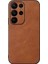 Samsung Galaxy S23 Için Ultra Damla Koruma Koruma Cowhide Doku Pu Deri Kaplama Telefon Kılıfı Sabit Pc Yumuşak Tpu Kapak-Kahverengi (Yurt Dışından) 1