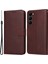Samsung Galaxy S23 Için+ Buzağı Dokusu Şok Geçirmez Pu Pu Deri Kılıf Manyetik Toka Cüzdan Stand Telefon Kapak-Kahverengi (Yurt Dışından) 2