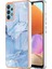Samsung Galaxy A32 4g (Ab Versiyonu) 2.0mm Mermer Desen Tpu Kapağı Imd Elektrokaplama Çerçevesi Cep Telefonu Kılıf Mavisi (Yurt Dışından) 2