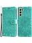 Samsung Galaxy S21 Fe 5g Ayçiçeği Baskılı Pu Deri Deri Flip Cüzdan Kılıfı Stand Özellik Manyetik Kapatma Telefon Kapağı Kayış Yeşili (Yurt Dışından) 1
