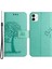 Samsung Galaxy A04 4g (164.4 x 76.3 x 9.1 MM)/M13 5g Anti-Fall Pu Deri Telefon Kasası Basılmış Baykuş Ağacı Deseni Flip Cüzdan Kapağı Standı-Cyan (Yurt Dışından) 1