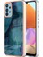Samsung Galaxy A32 4g (Ab Versiyonu) 2.0mm Mermer Desen Tpu Kapağı Imd Elektrapılaştırma Çerçevesi Cep Telefonu Kılıf Yeşili (Yurt Dışından) 2